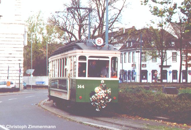 Museumswagen 144 der Essener Verkehrs-AG